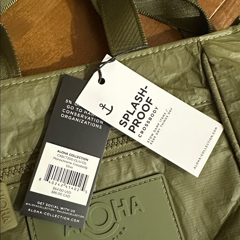 NTW Aloha Cross Body Bag Olive Green - Picture 3 of 8